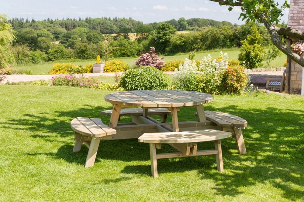 Rose Round Picnic Table