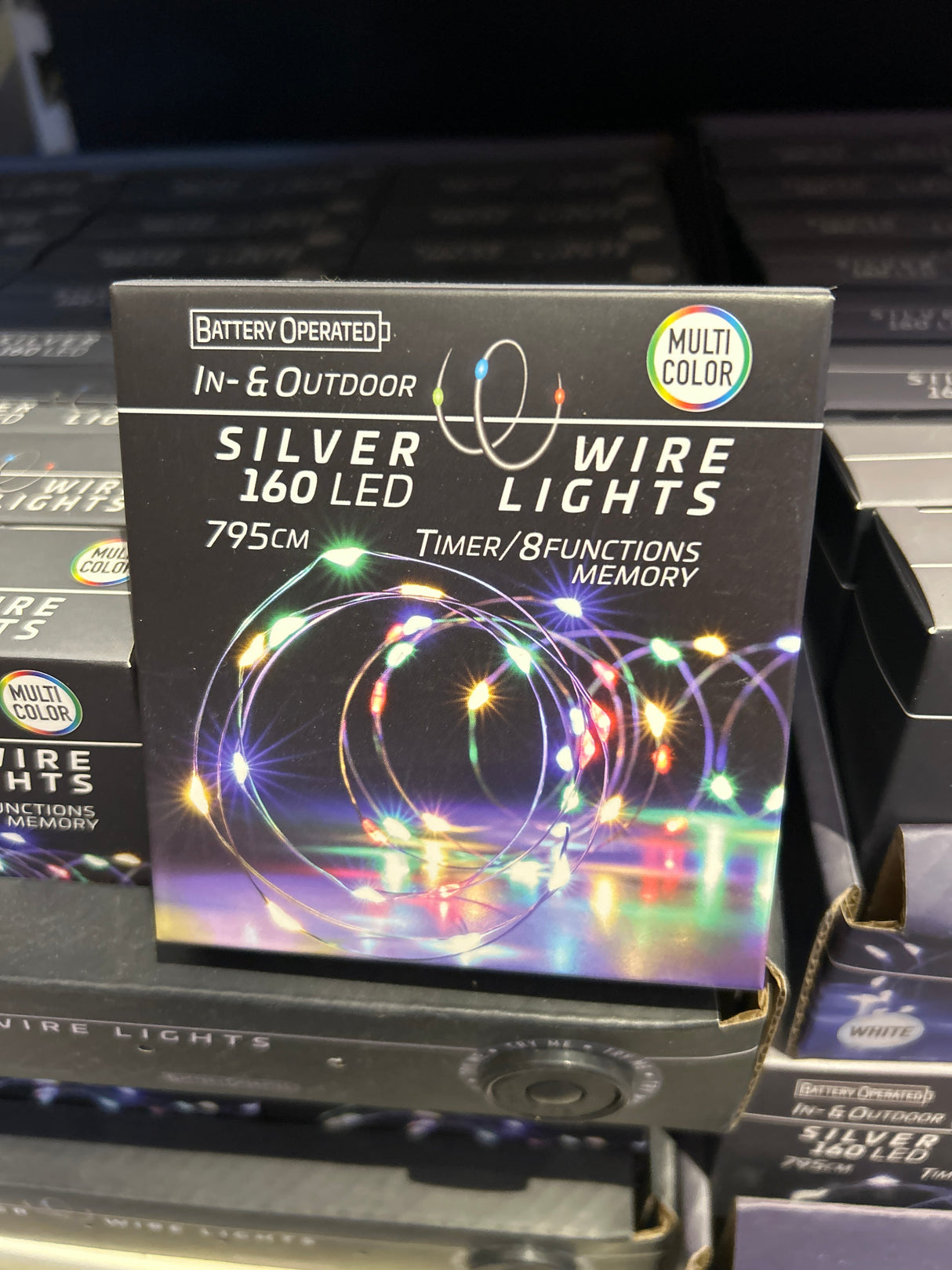 Silver wire 160 Led Lights (Various Colours)