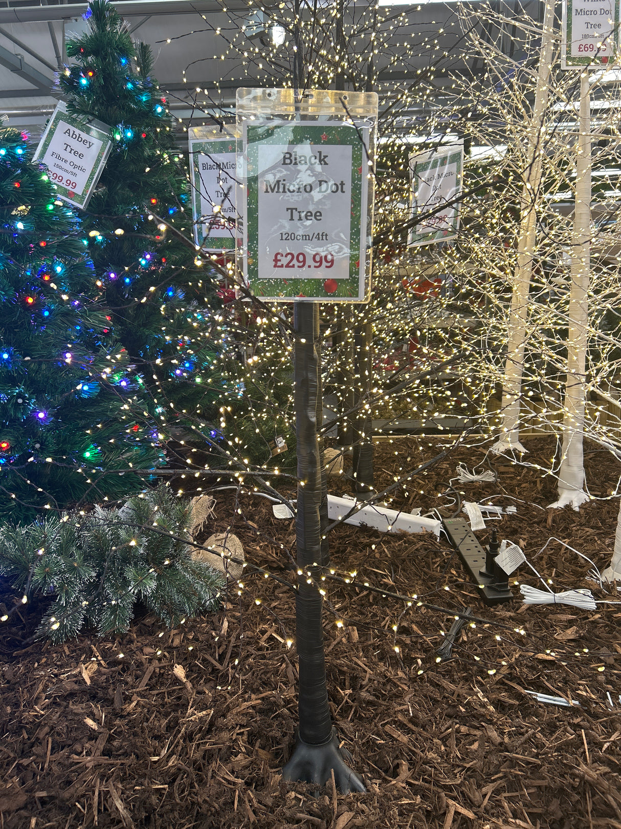 1.2m Black Micro Dot Tree