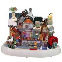 Lemax Birch Creek Ice Fishing Festival With 4.5V Adaptor