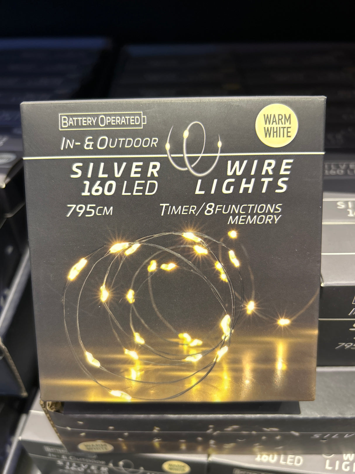 Silver wire 160 Led Lights (Various Colours)