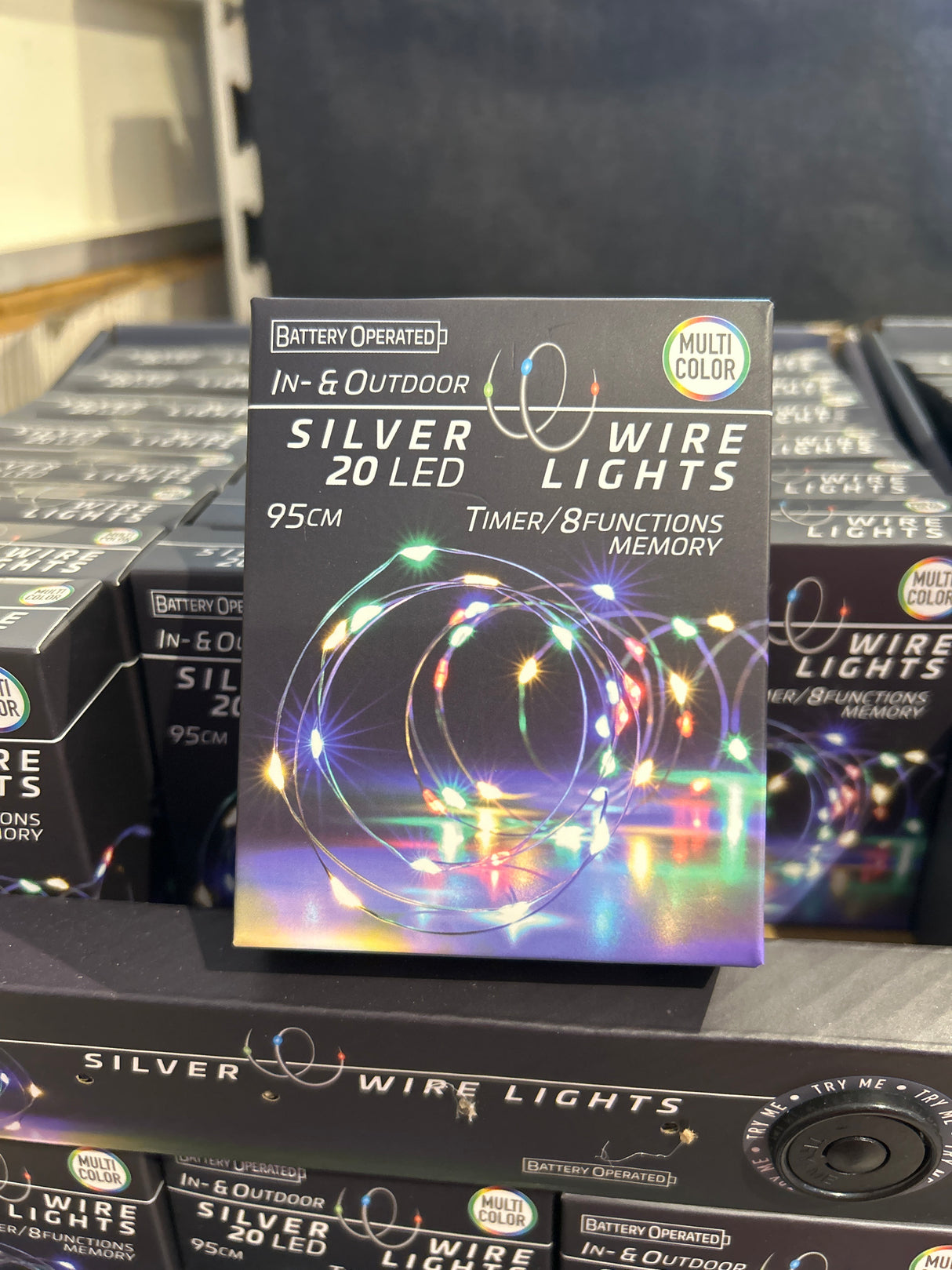 Silver wire 20 Lled Lights (Various Colours)