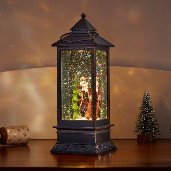 SnowSwirl Santa Lantern