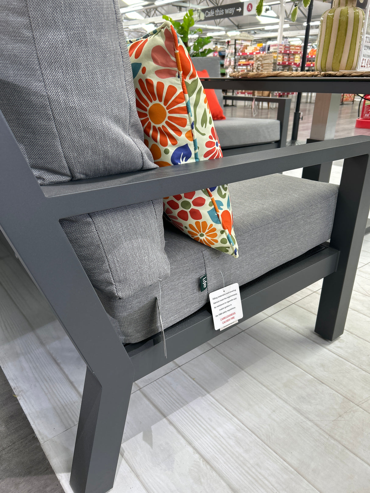 Timber Lounge Corner Set Lava with height adjustable table