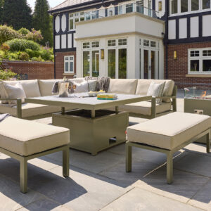 Tutbury Corner Set with Dual Height Table