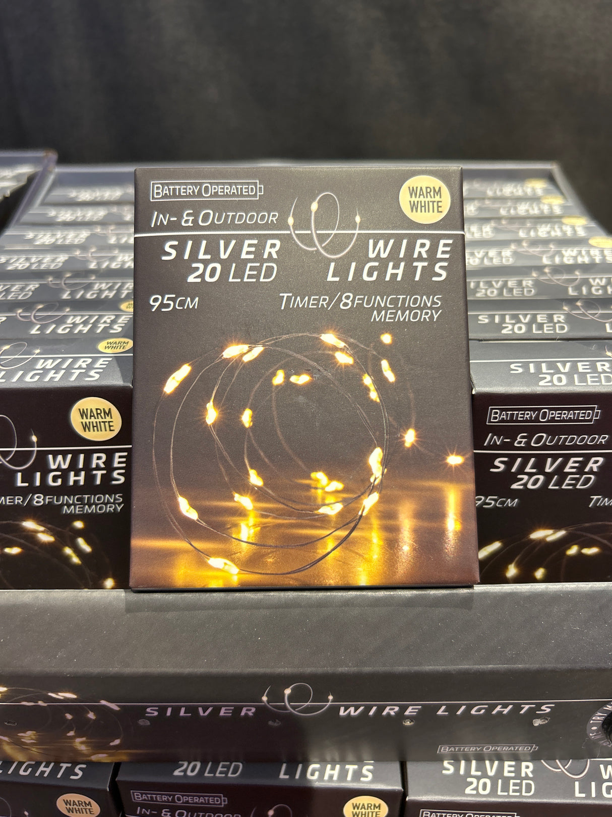 Silver wire 20 Lled Lights (Various Colours)