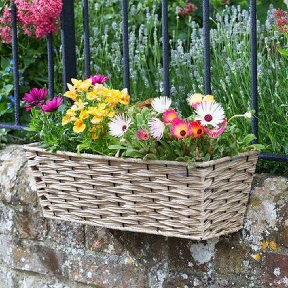Bari Faux Rattan Planter