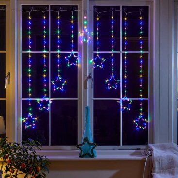 Star Curtain Lights (Various Colours)