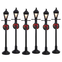 Lemax Gas Lantern Street Lamp Set Of 6 B/O (4.5V)