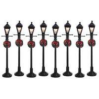 Lemax Gas Lantern Street Lamp Set Of 8 B/O (4.5V)