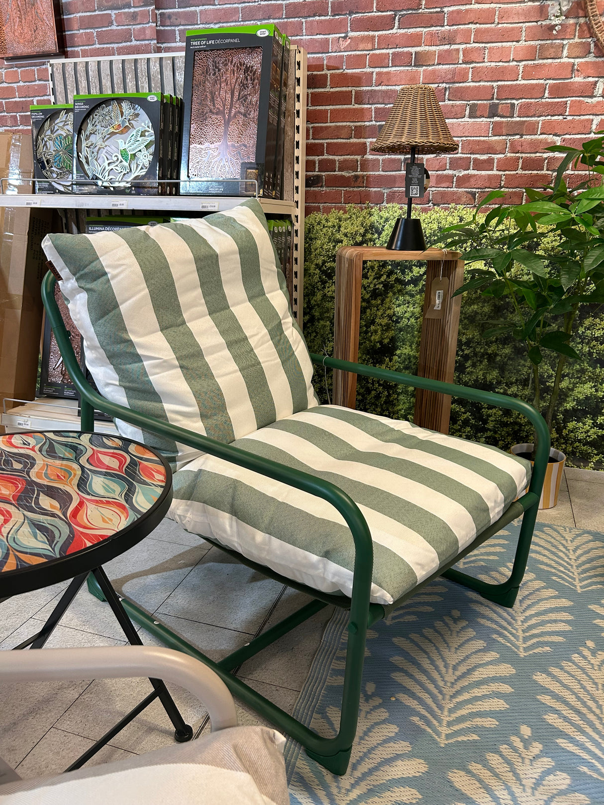 Kettler Cloud Relaxer Chair With Forest Green Stripe