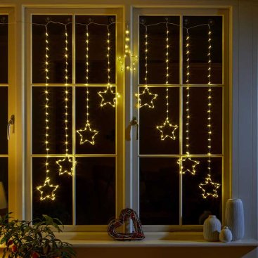 Star Curtain Lights (Various Colours)