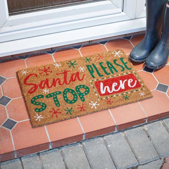 Santa Stop! Door mat - 40 x 60cm