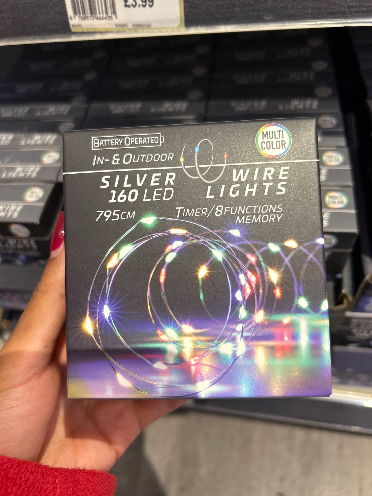 Multi-colour Silver wire 160led ip44 multi