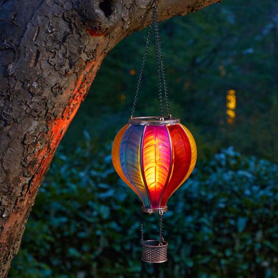 Rainbow Solar Flaming Balloon Light