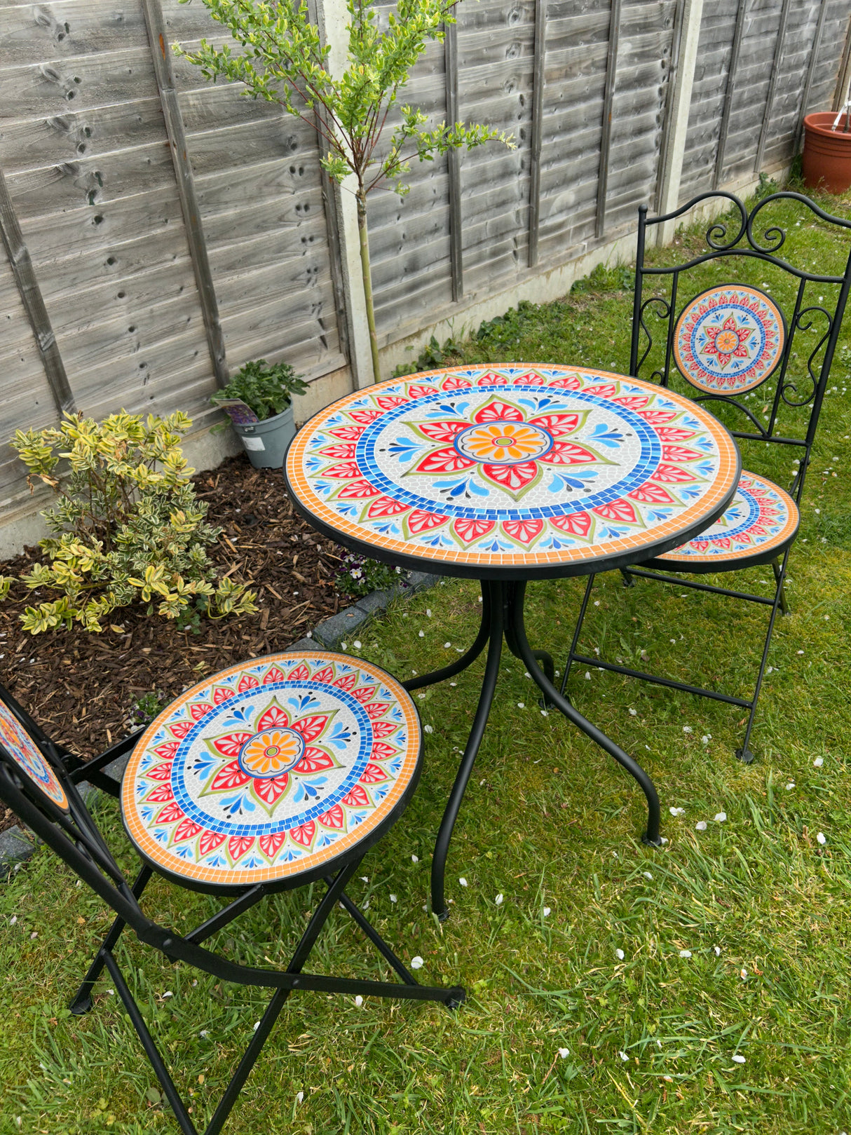 Valencia 60cm Mosaic Bistro Set