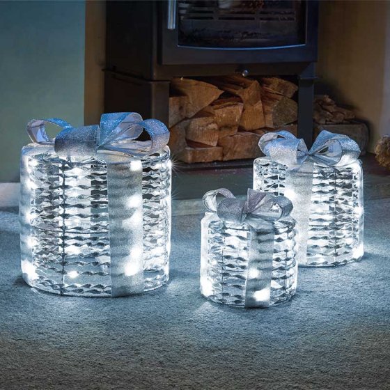 GlitterTwist Gift Boxes Set of 3 - Gold or Silver