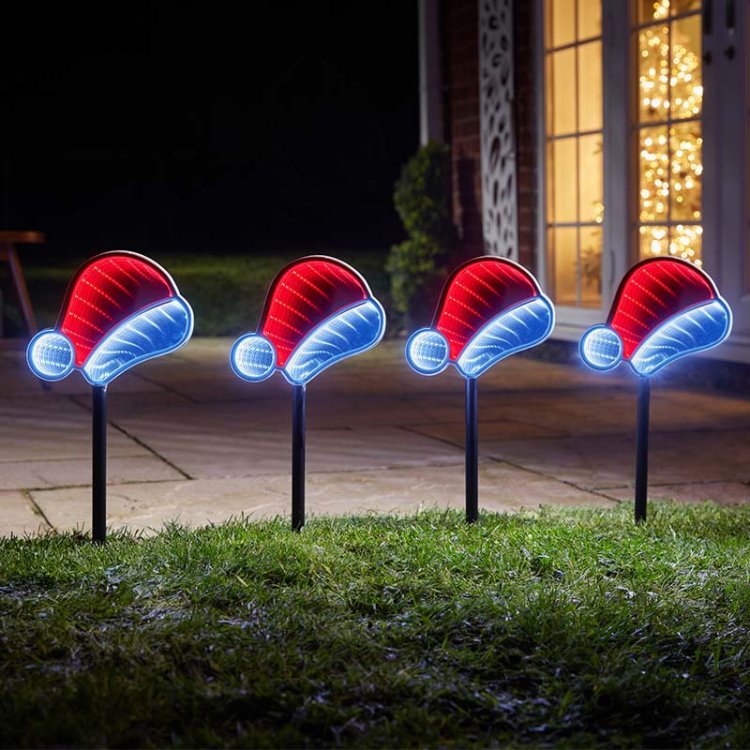 InfiniSanta Hat Stakes - Set of 4