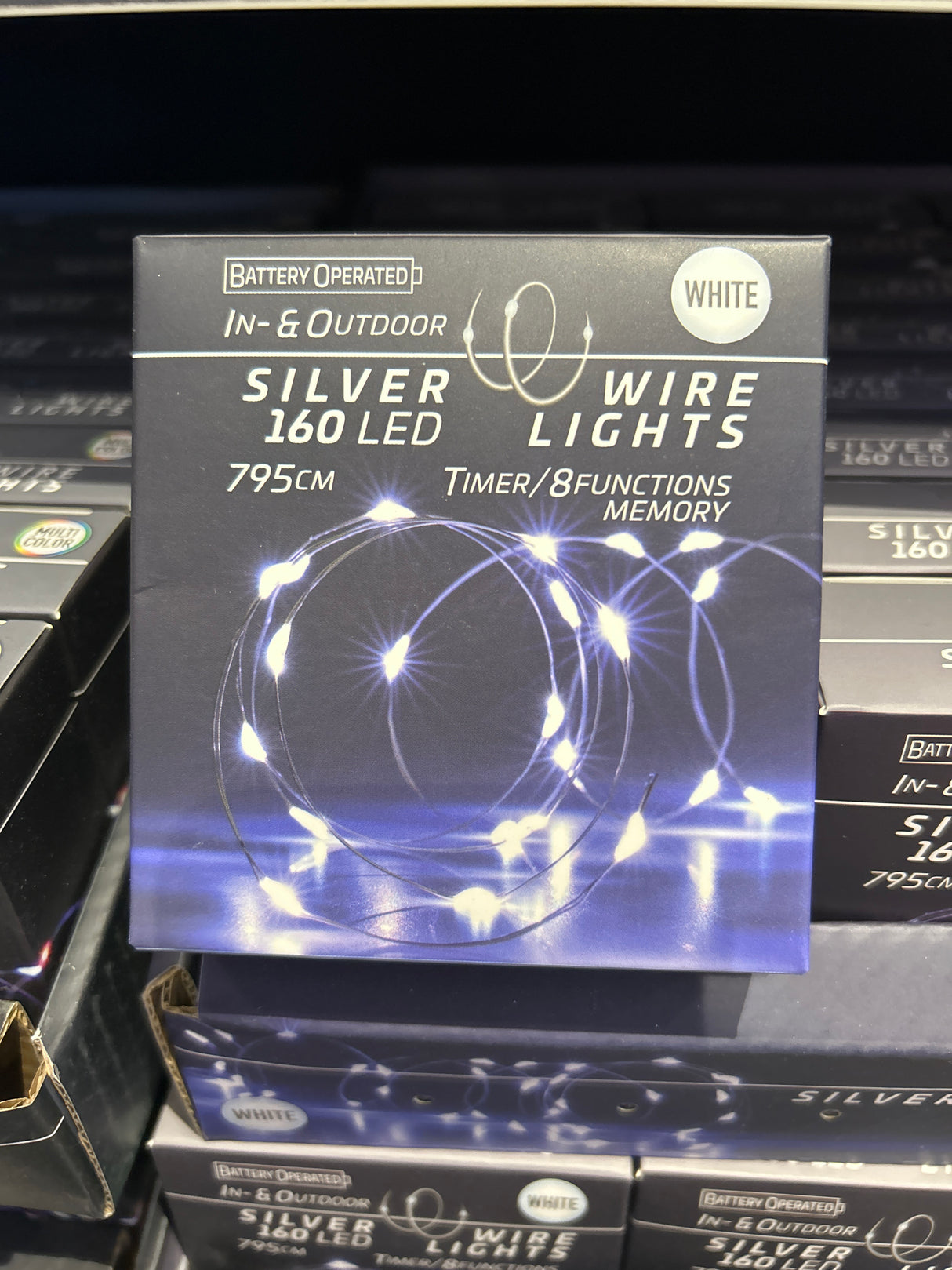 Silver wire 160 Led Lights (Various Colours)
