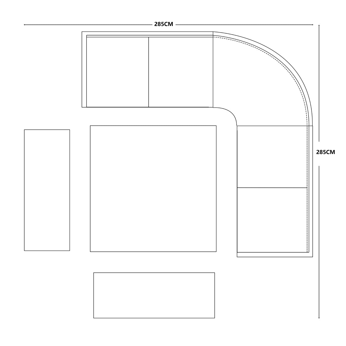 Antigua Casual Corner Set Pearl and Ash Grey