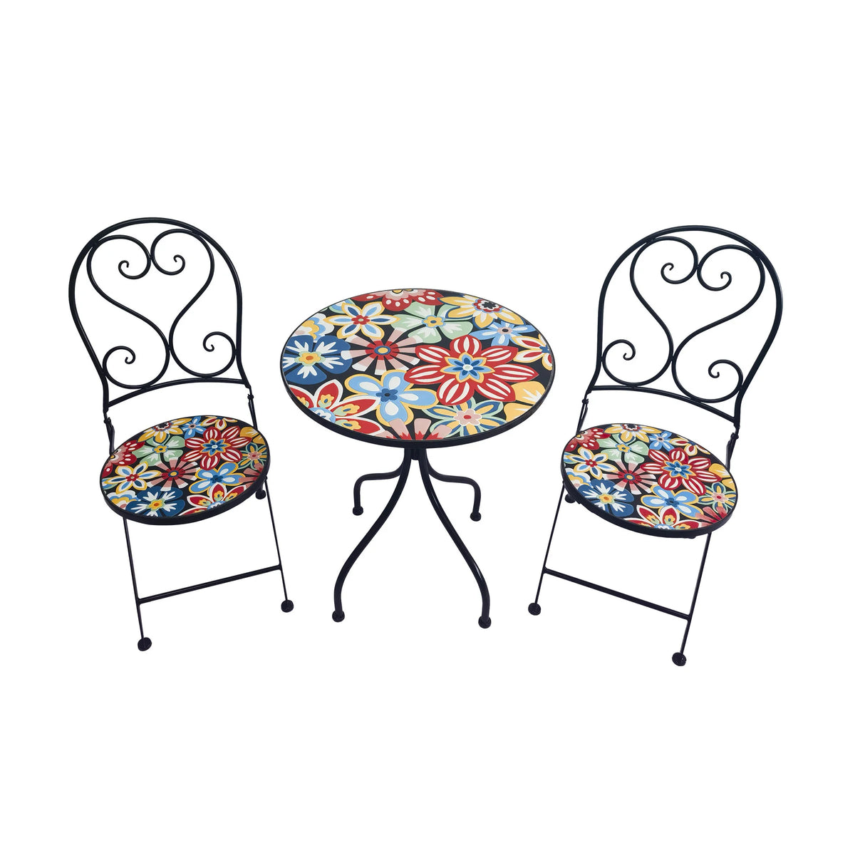 Floral Fiesta 60cm Mosaic Bistro Set