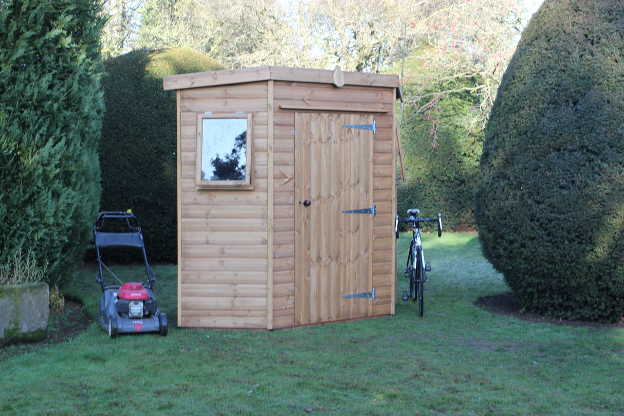 Corner shed