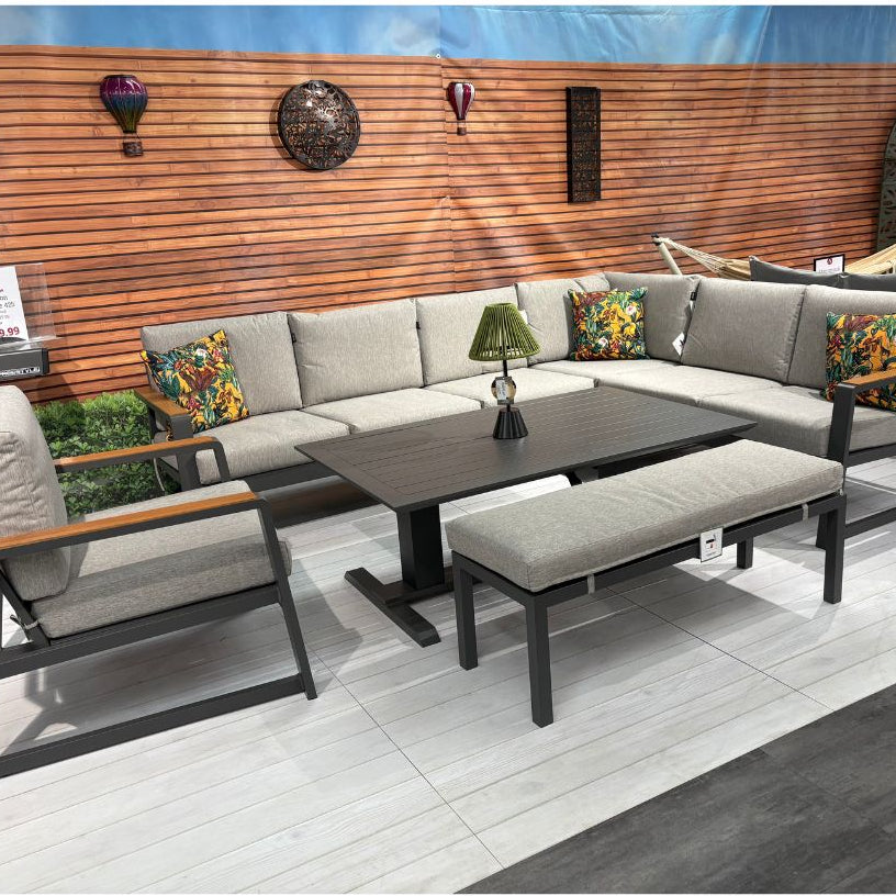 Milan L Corner Lounge Dining Set