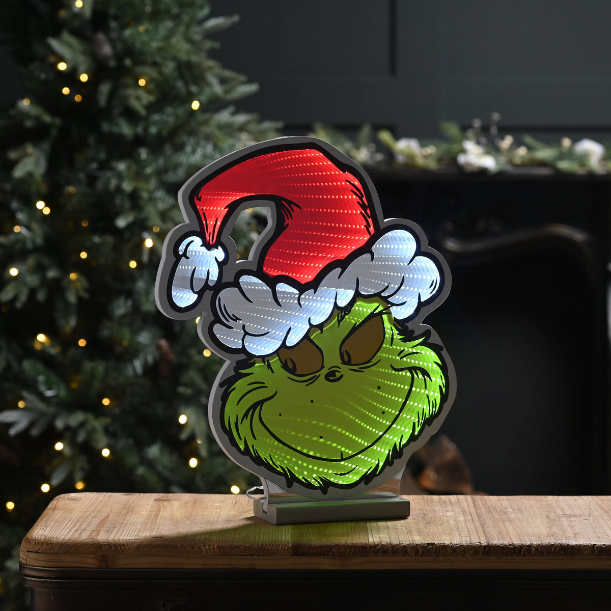 40cm infinity grinch with santa hat