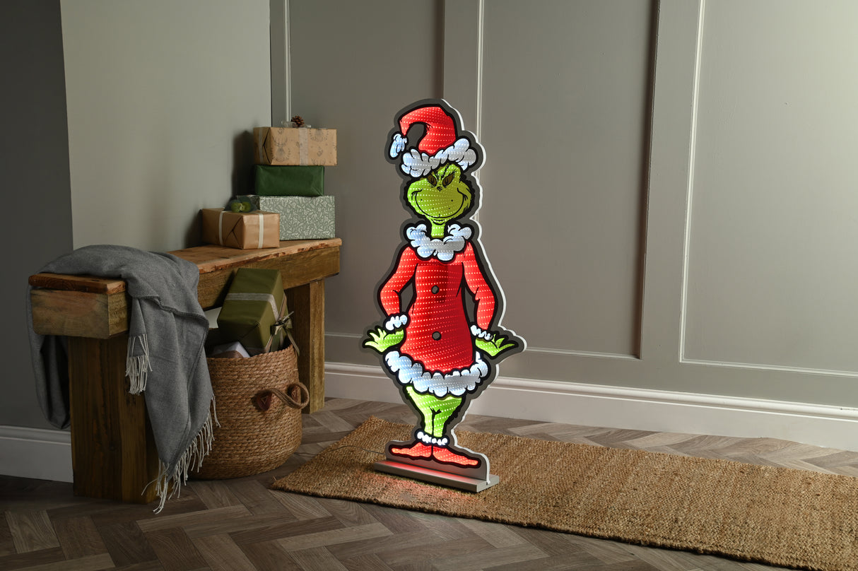 90cm infinity grinch in santa suit