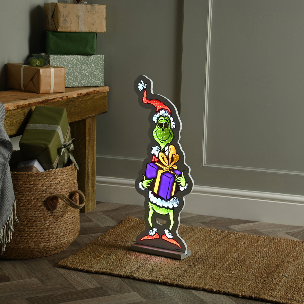 60cm infinity grinch with present
