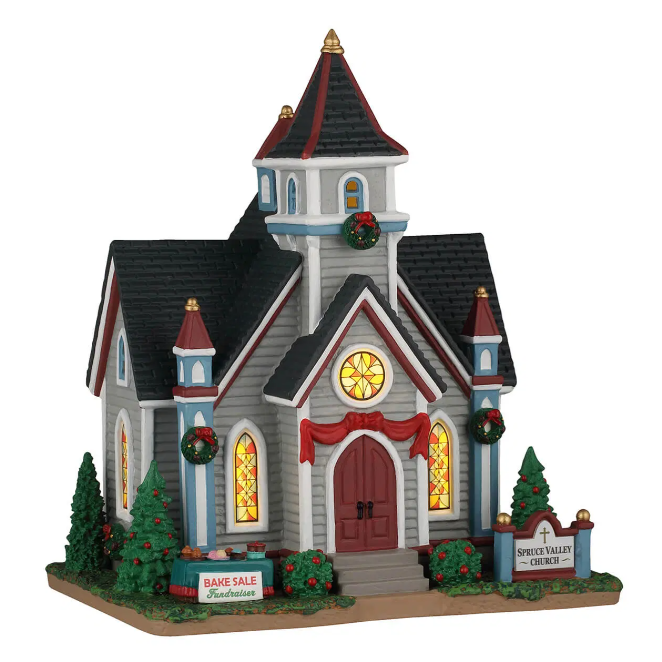 SPRUCE VALLEY CHURCH, INCL. ADAPTOR 44338, 100 mA (WHITE)
