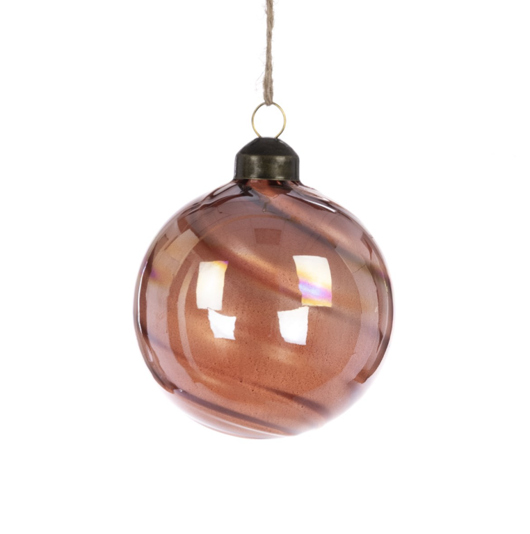 Glass Veda Bauble 8cm