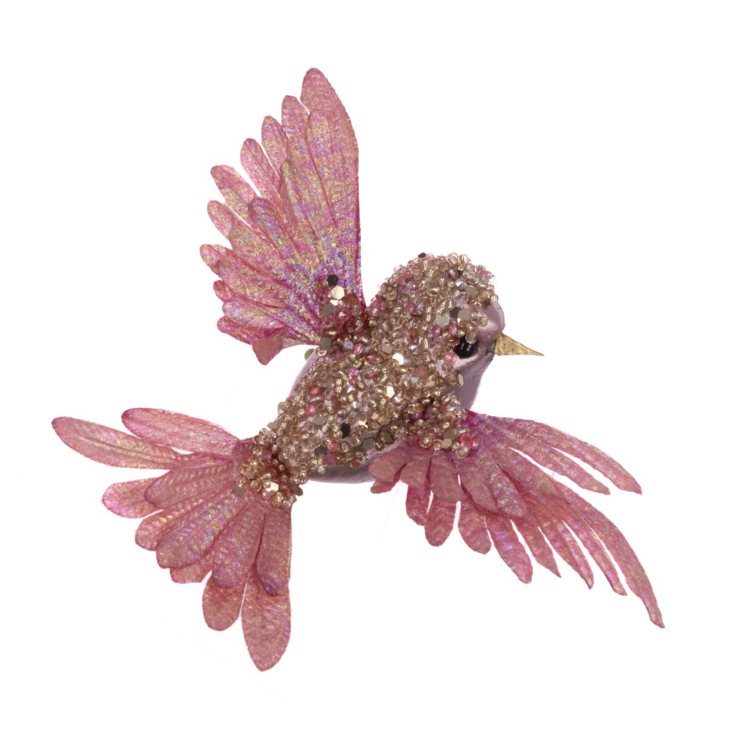 Beaded Bird Clip 13cm