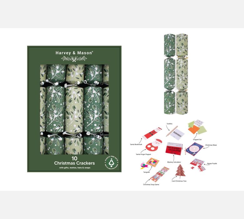 10 x 14" Green Mistletoe Crackers