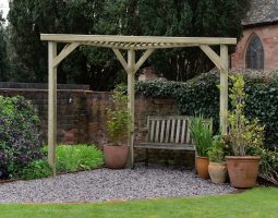 Slatted Corner Pergola
