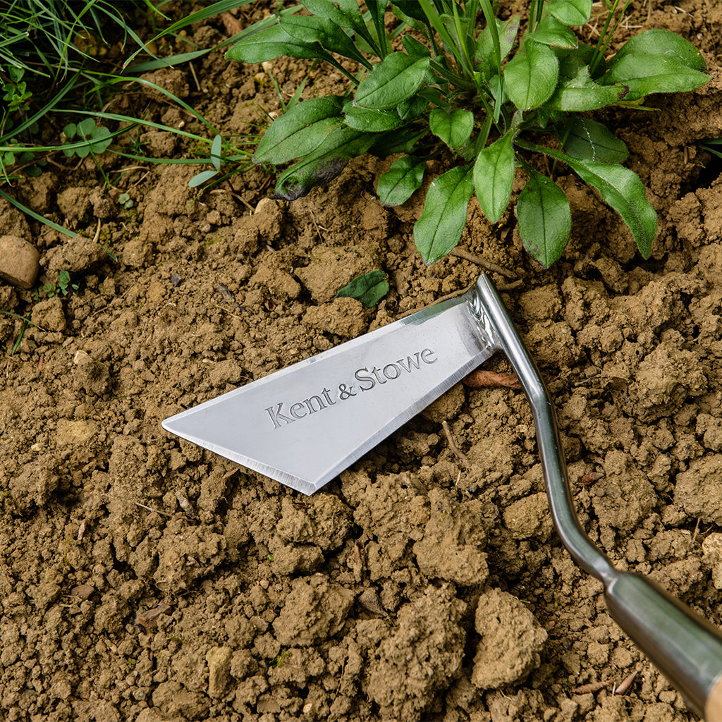 Kent & Stowe Stainless Steel Long Handled 3 Edge Hoe