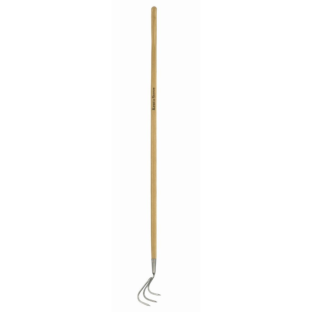 Kent & Stowe Stainless Steel Long Handled 3 Prong Cultivator