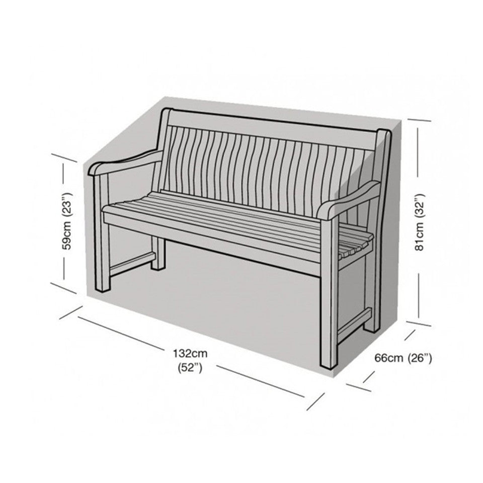 2 Seater Bench Cover Black