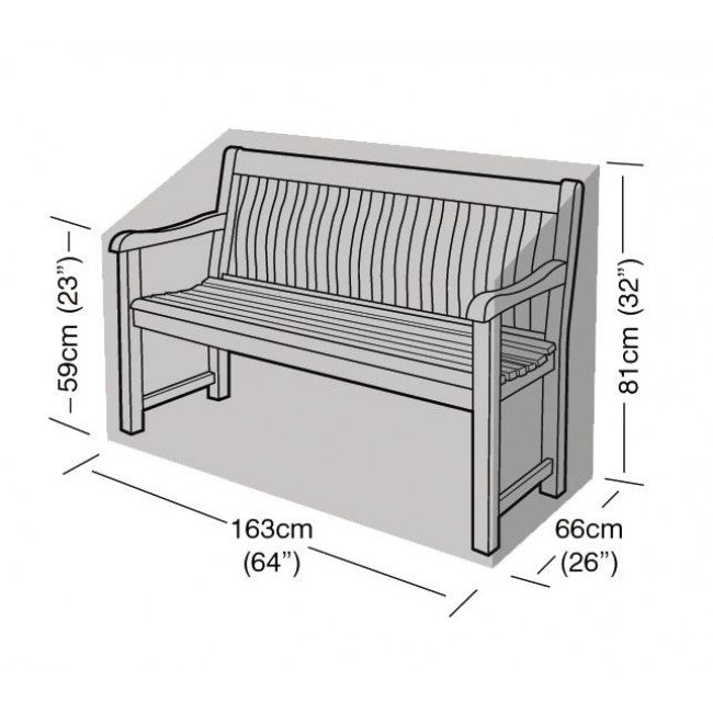2 Seater Bench Cover Black