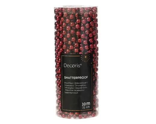 Bead garland oxblood shiny