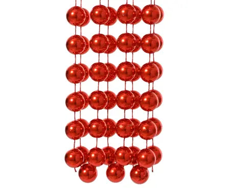 Bead garland xxl plastic shiny red
