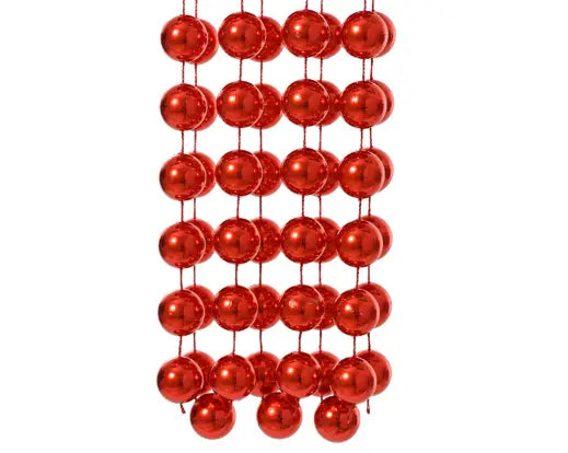 Bead garland xxl plastic shiny Red