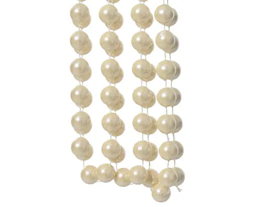 Bead garland xxl polystyrene shiny white