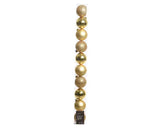Baubles shatterproof shiny, matt, glitter mix - gold