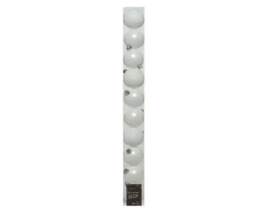 Winter white 6cm matt, glitter mix