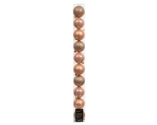 Baubles peach pearl 6cm