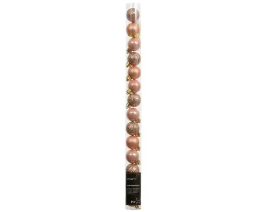 Baubles peach pearl 3cm