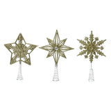 Treetopper plastic light gold 22.5cm