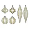 Bauble glass transparent color stripes 6ass