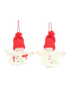 Red Fabric Boy/Girl Mini Star Dec